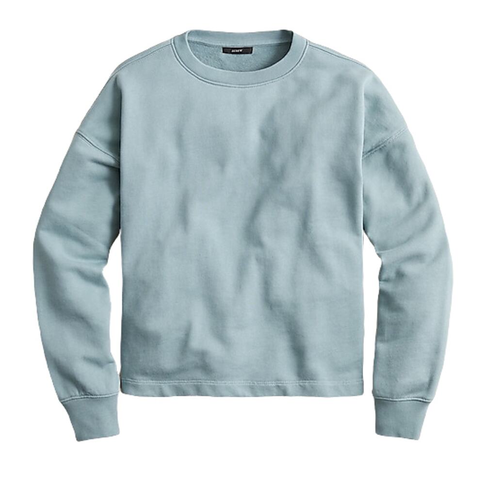 J.Crew University Terry Cropped Crewneck Sweatshirt NEW XL